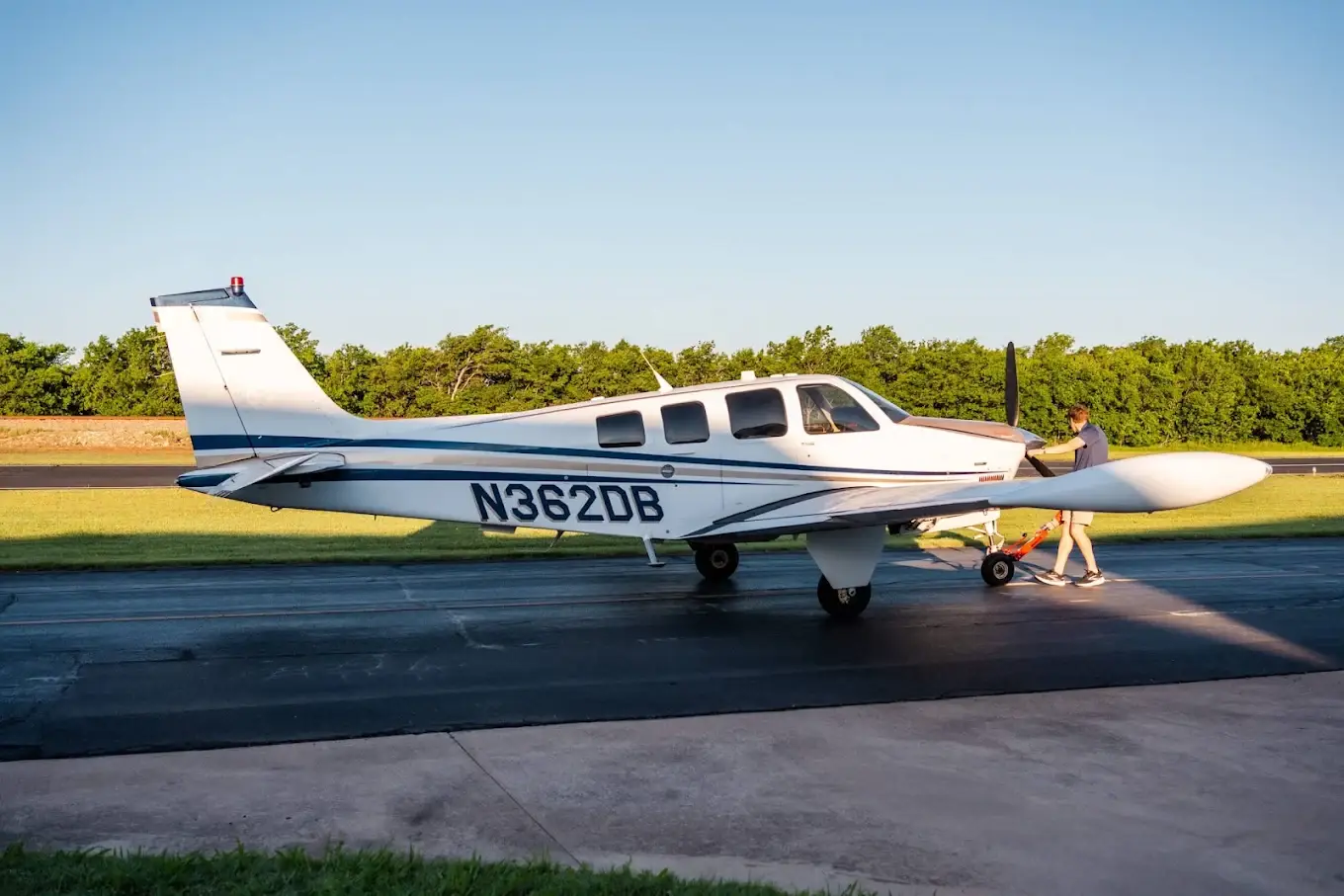 Cessna  training airplane on the ramp