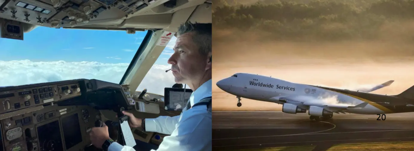 Cargo pilot with freight packages